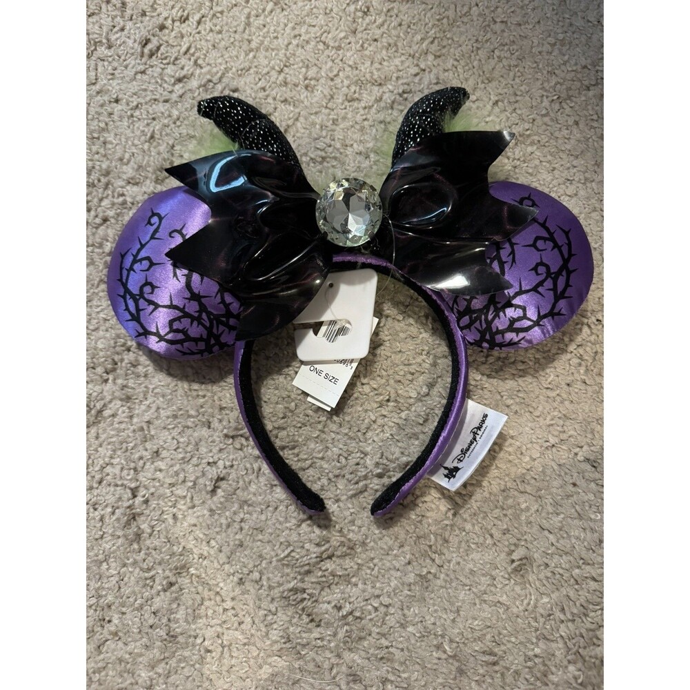 Rare Disney Maleficent Halloween Mouse Ears Headband Exclusive New W Tags